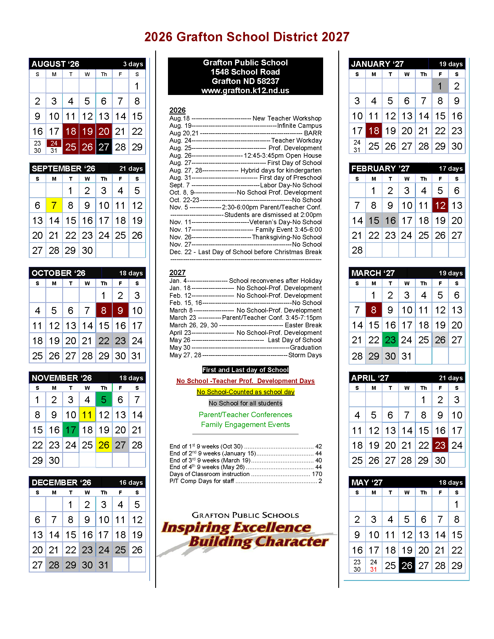 26-27 Calendar