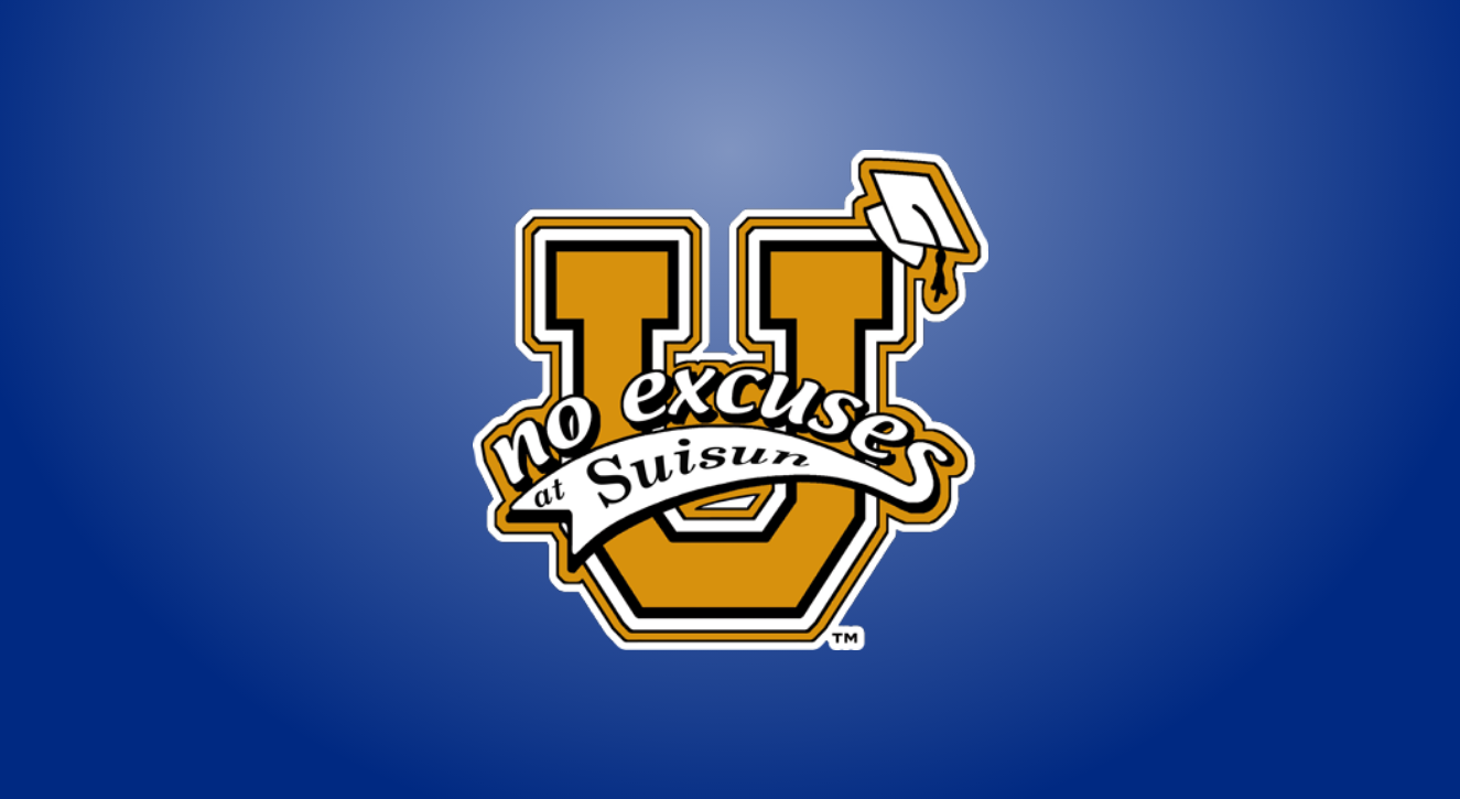 Suisun Elementary School logo reading No excuses at Suisun