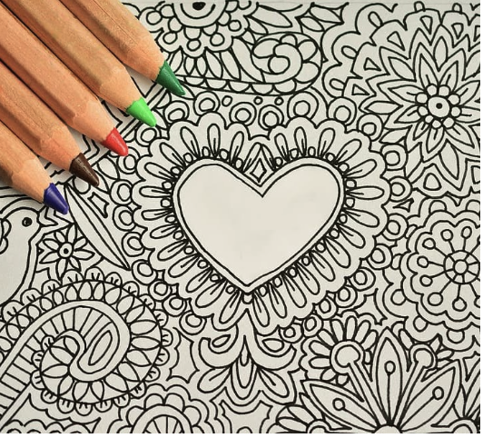 Coloring page of a heart