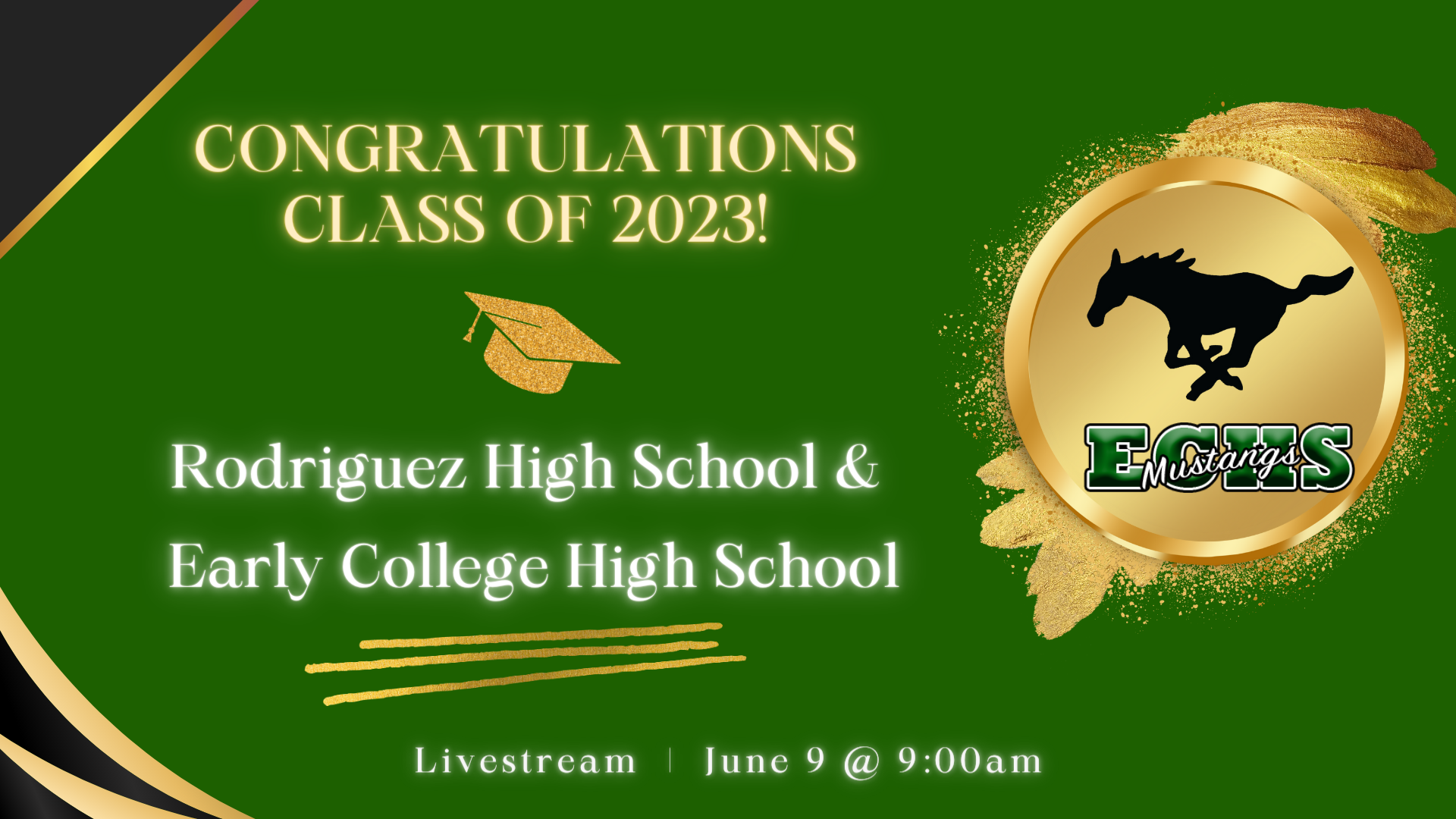 Rodriguez High School graduation banner