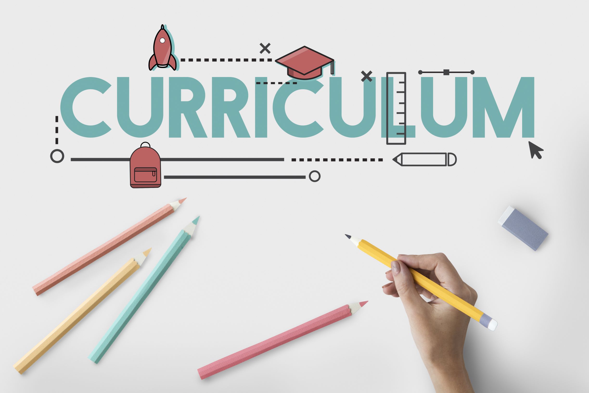 curriculum graphic with pencils