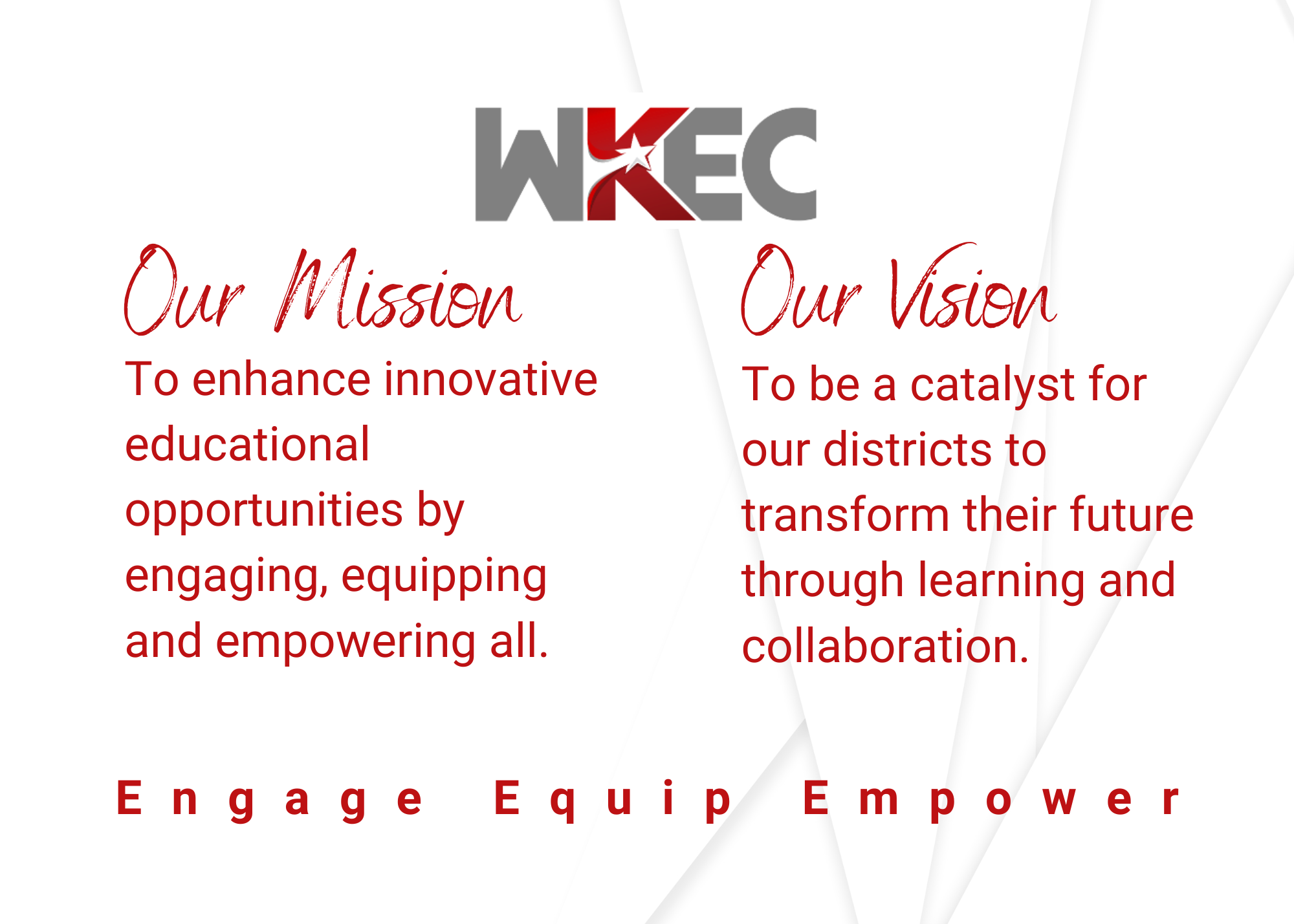 wkec's mission is to engage, equip and empower all