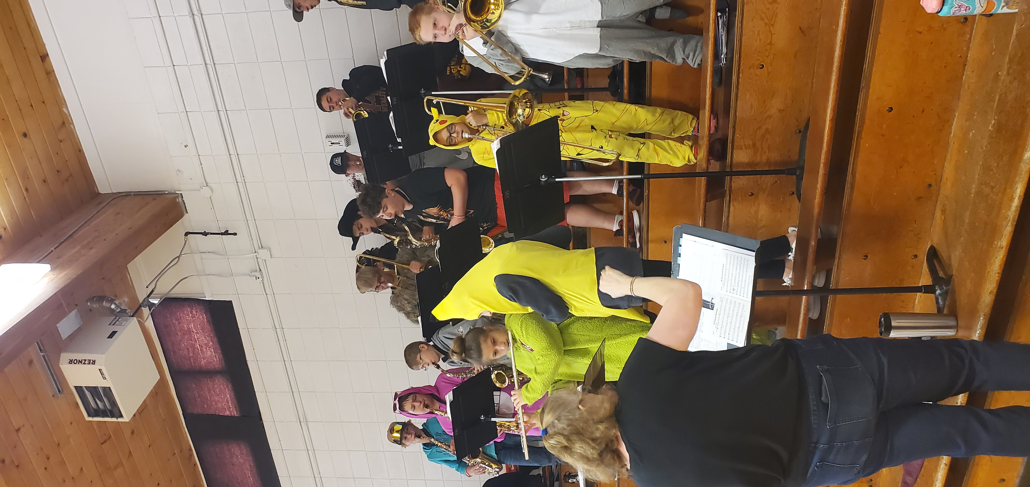 Pep Band Plays at Tournament Dressed Up for Halloween!