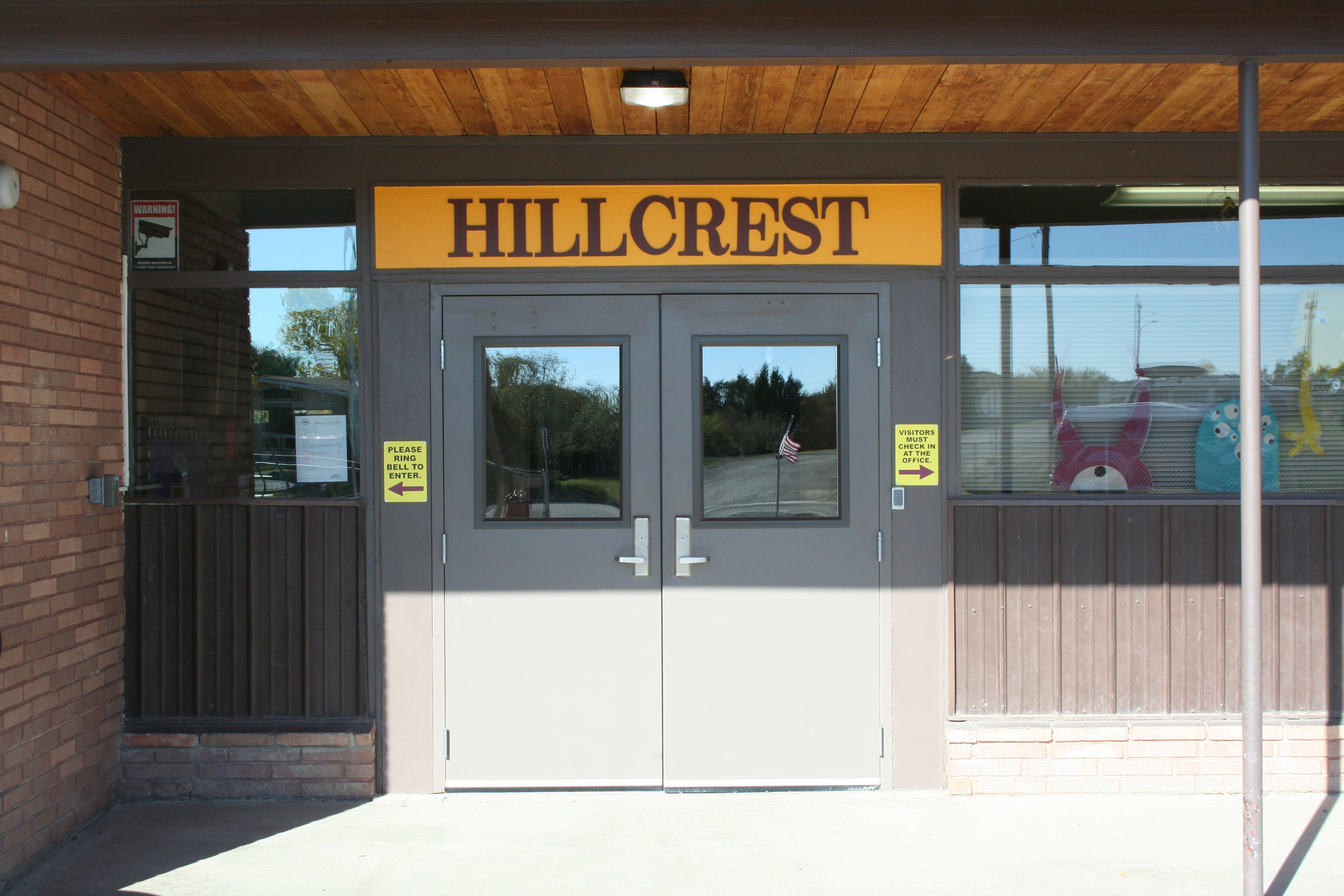 Front entry of Hillcrest Elementary
