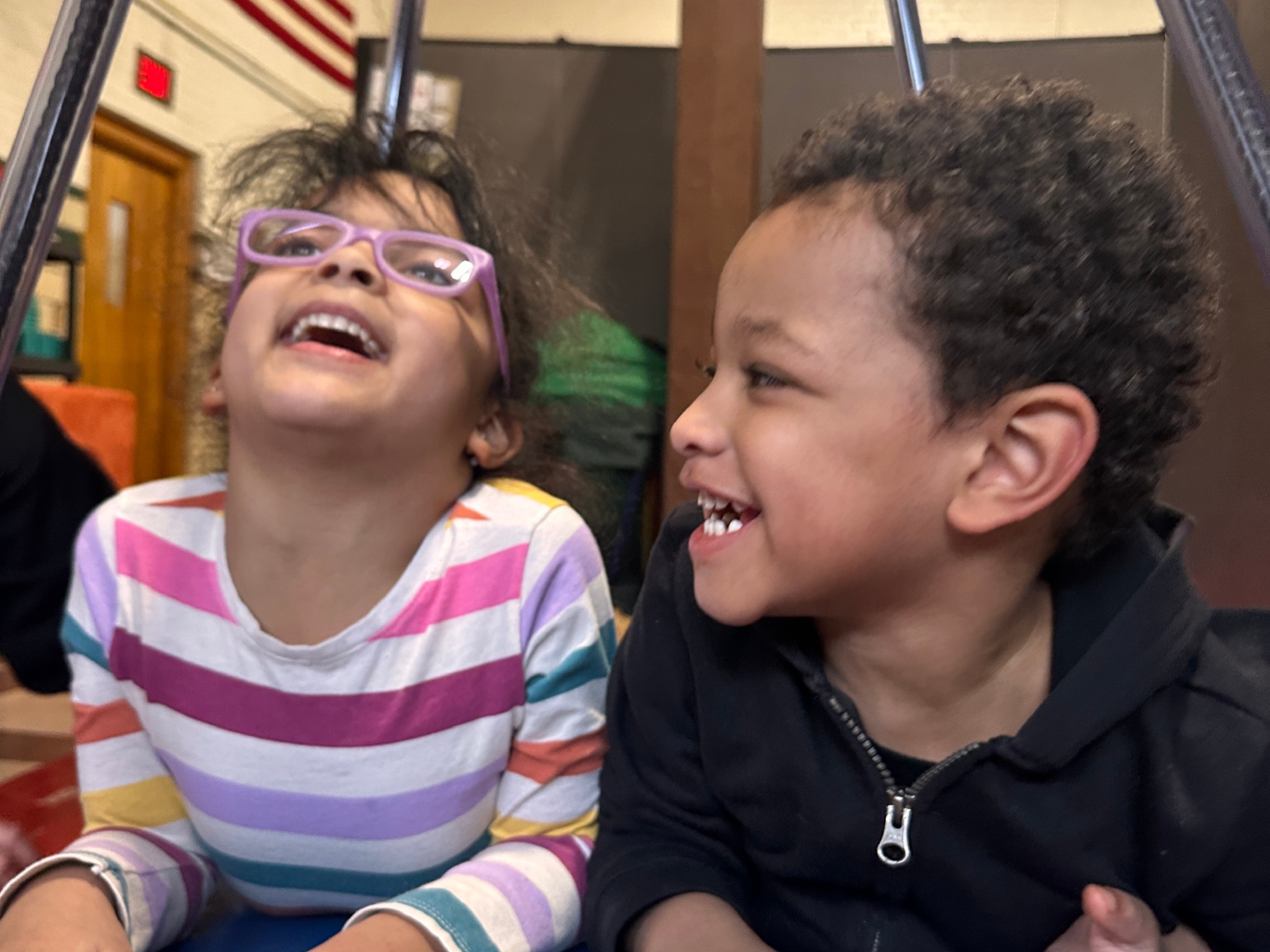 Room 1 fun on the swing