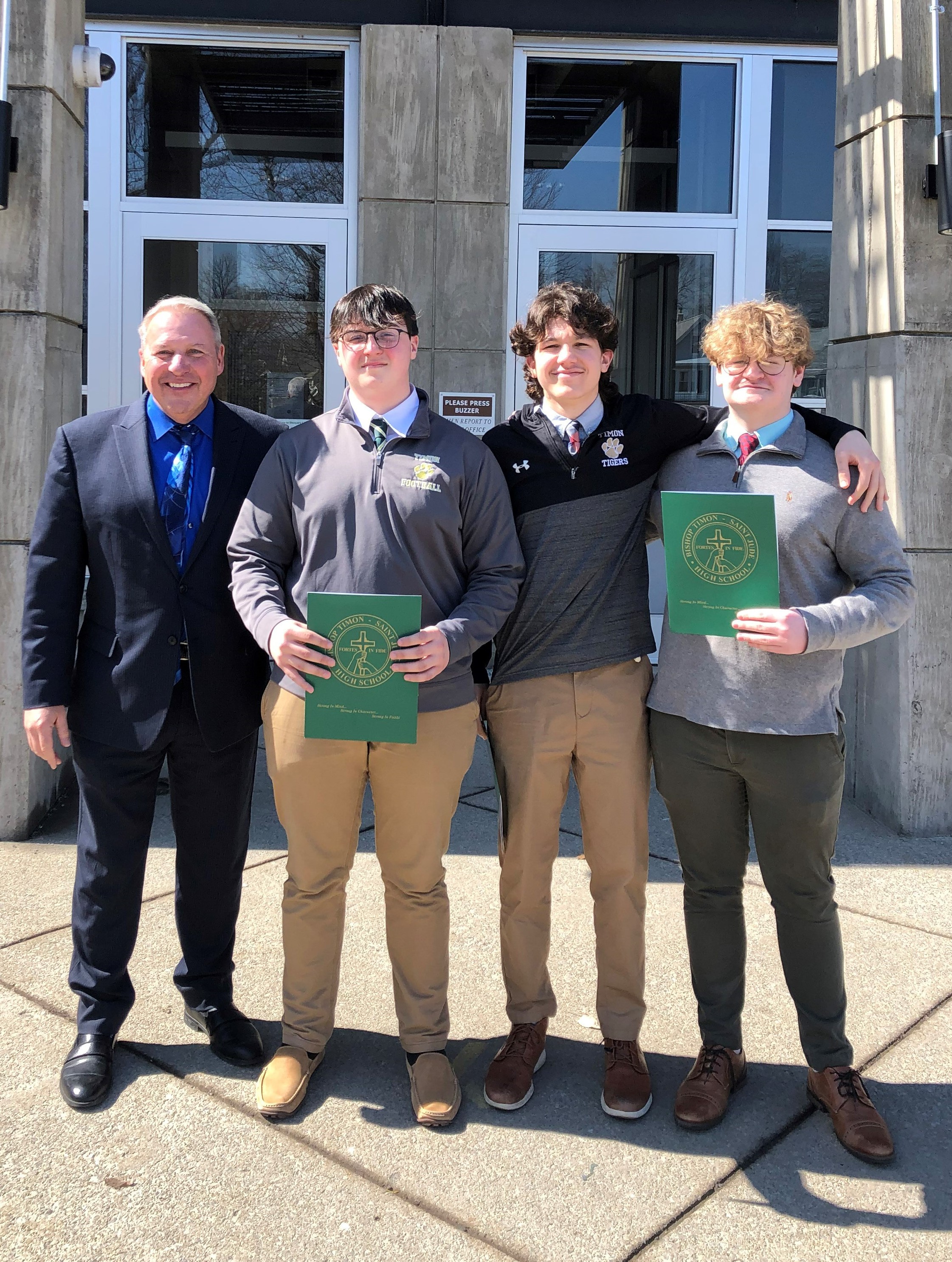 jIM AND STUDENTS AT BISHOP TIMON