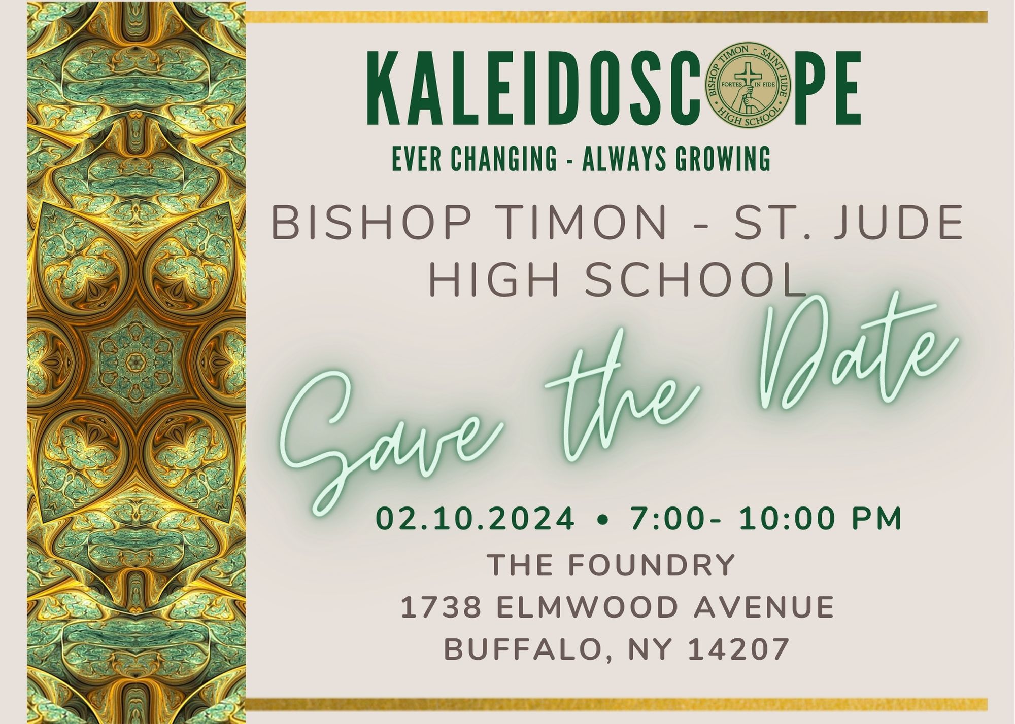 Bishop Timon Kaleidoscope Save The Date