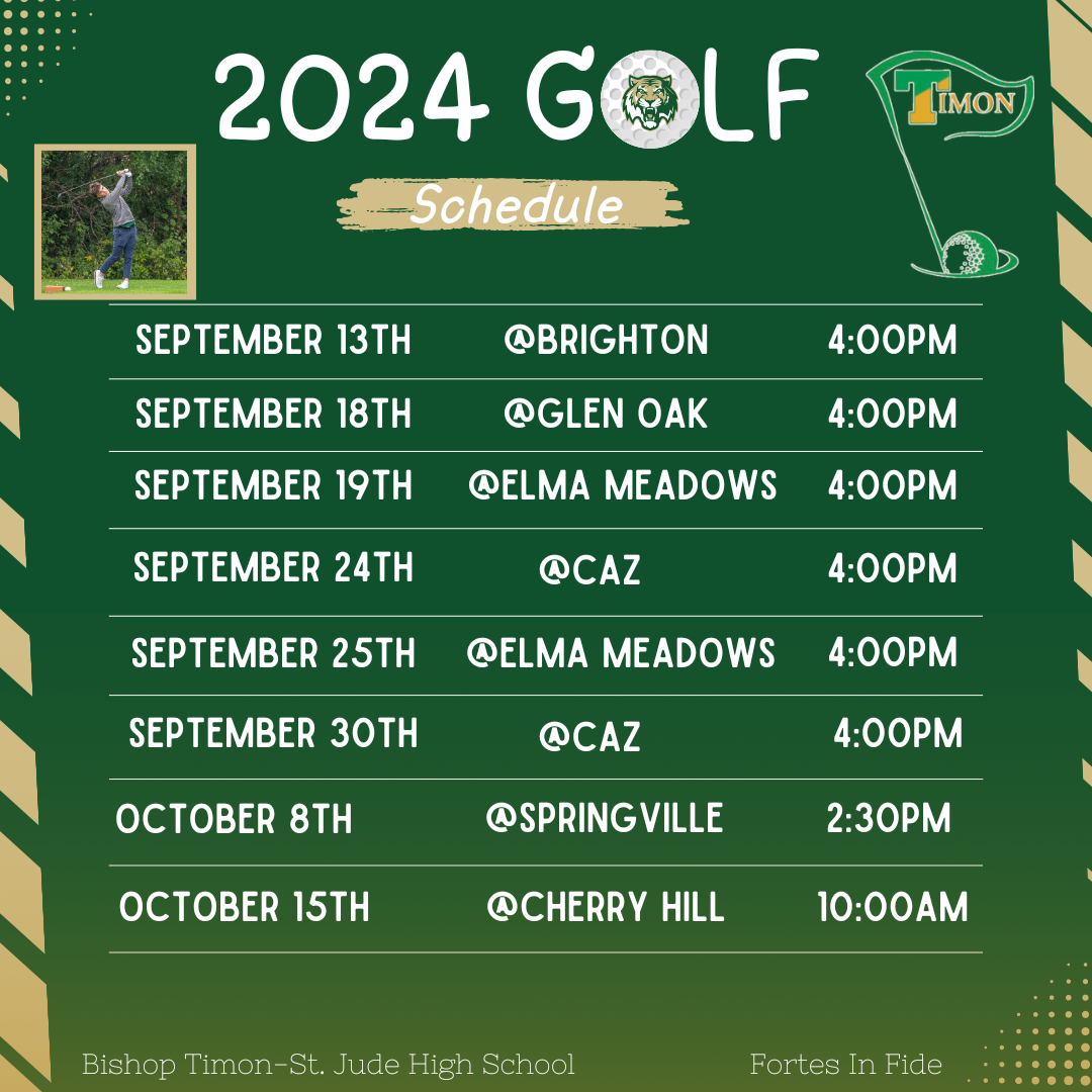 Varsity Golf Schedule - Bishop Timon 