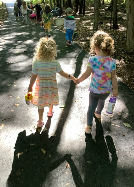 children walking