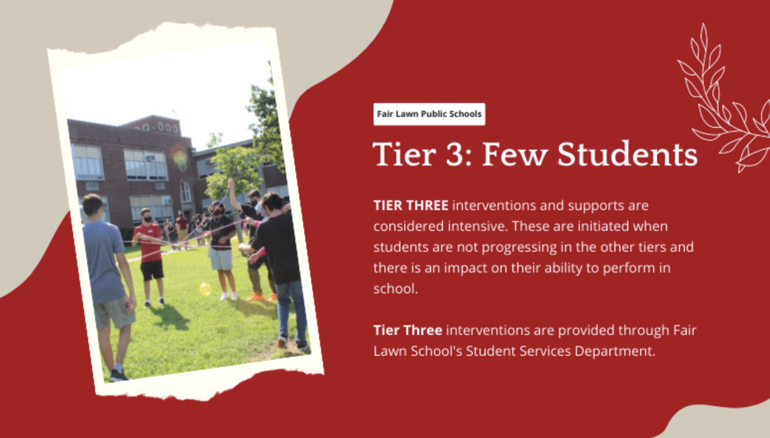 tier 3 how we support few students