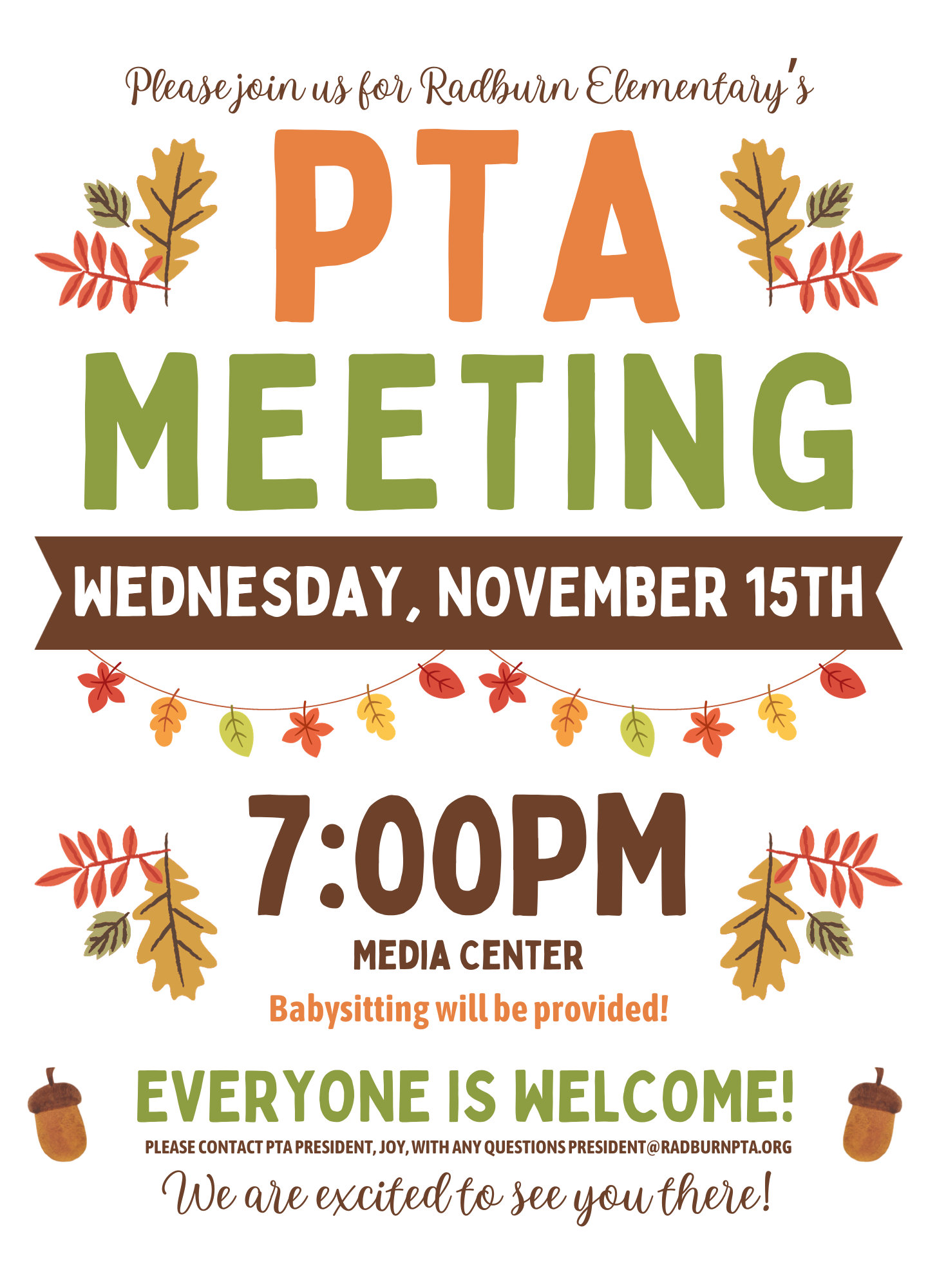 November PTA Meeting