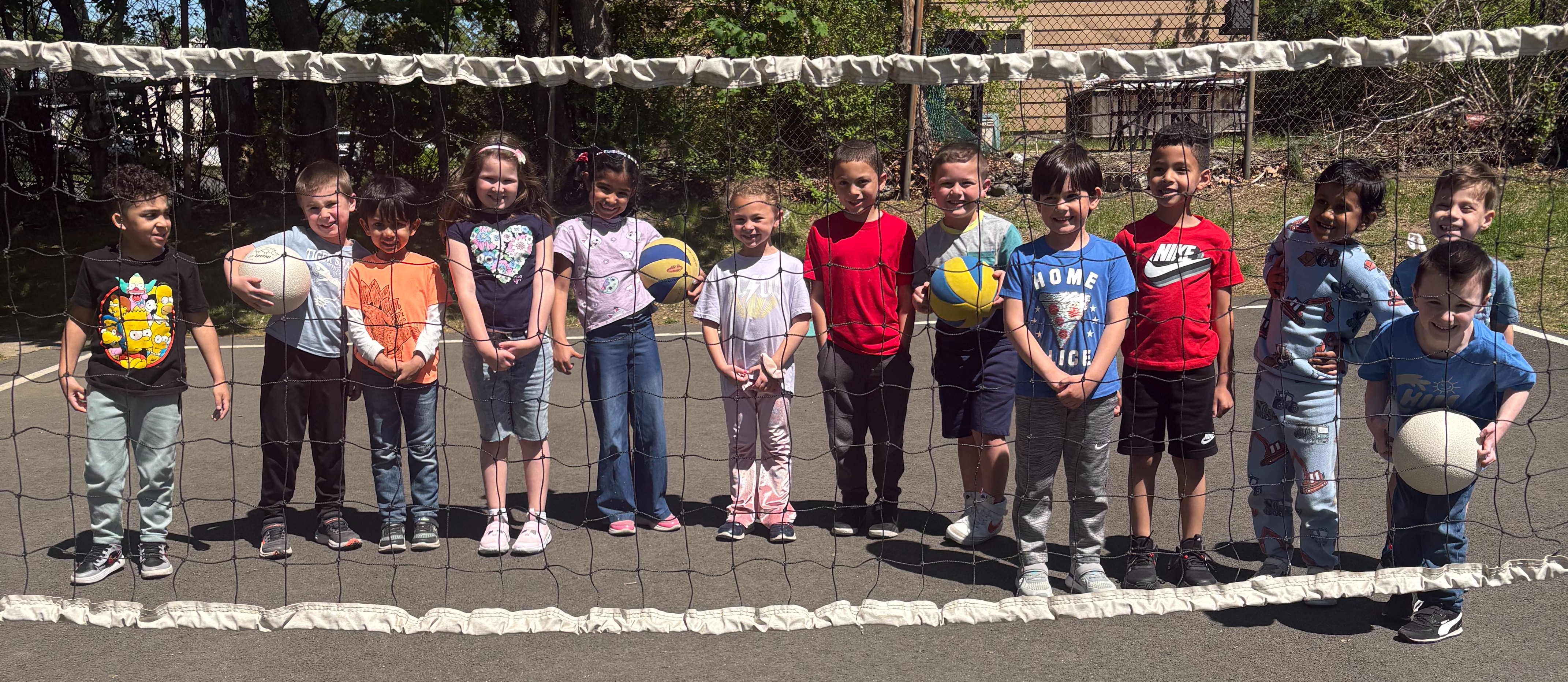 kids playing volleyball