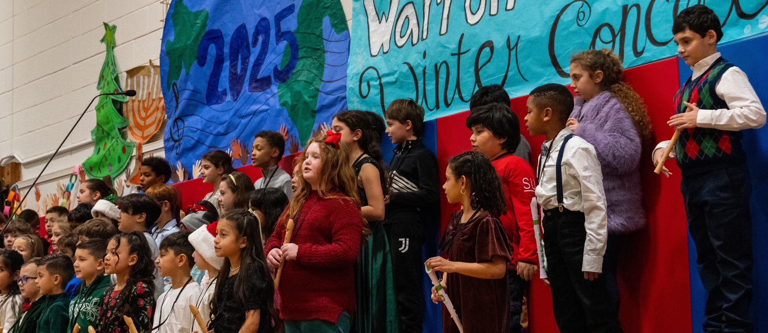 3rd grade singing at the winter concert