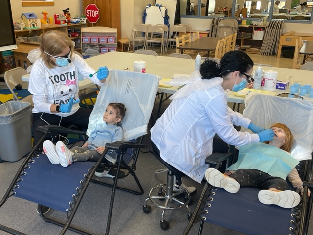 Students receiving free dental care