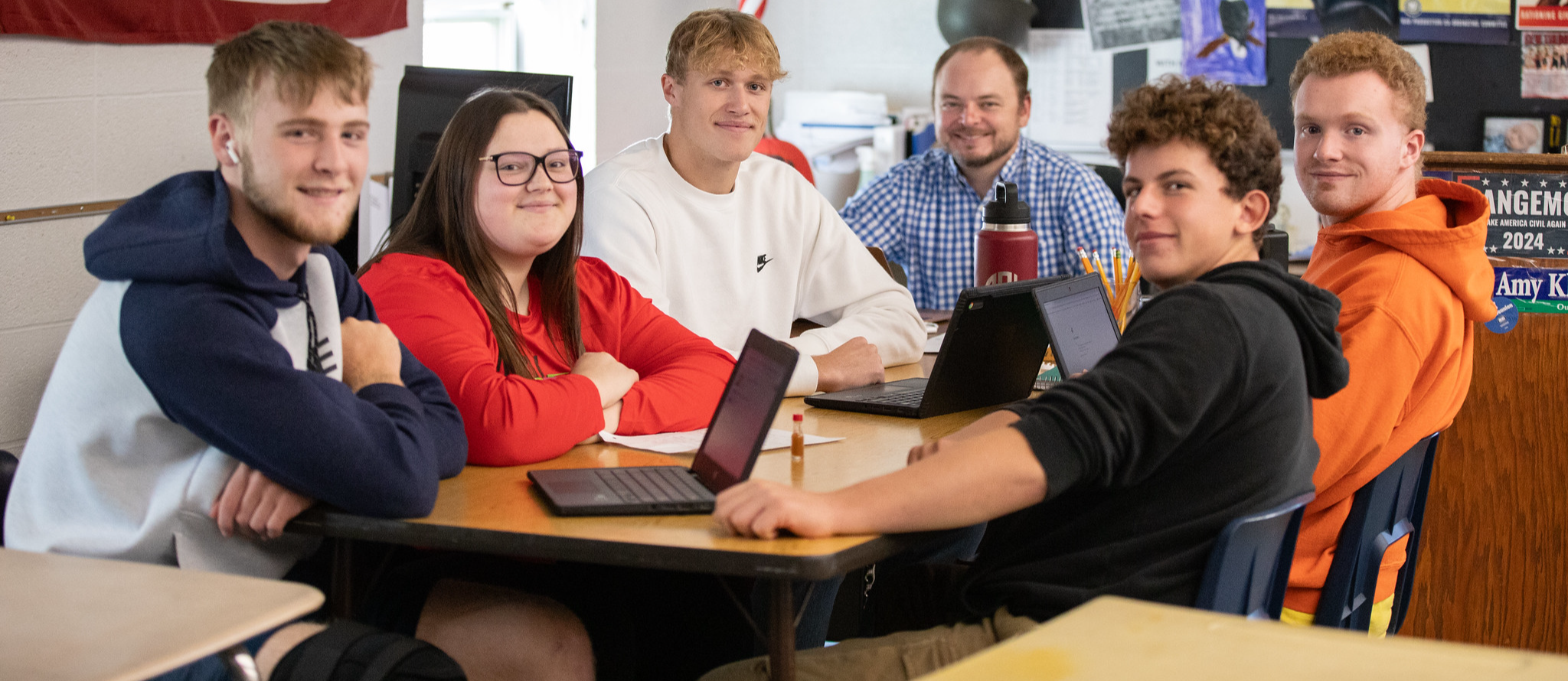 Students and teacher