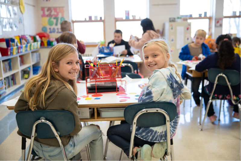 Students in class