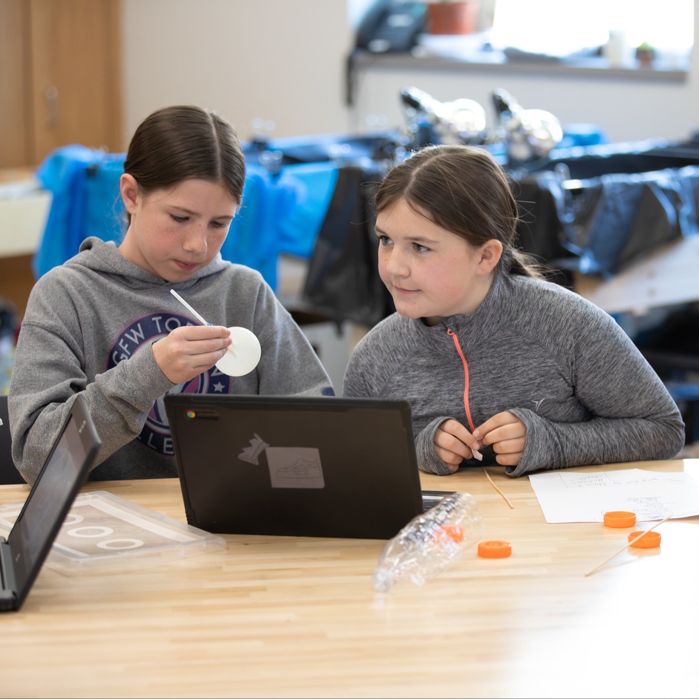 Students working on laptops