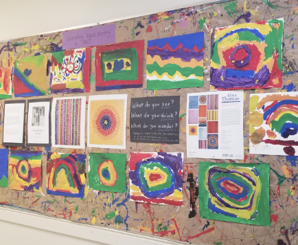 Children's Artwork resembles the colorful artwork of Alma Woodsey