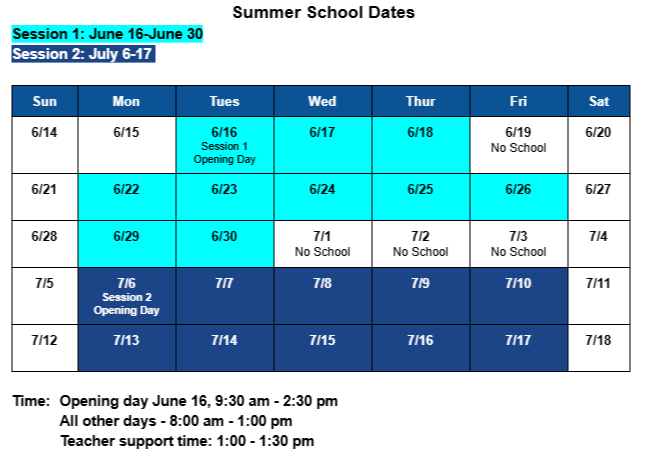 MSHS Summer School 2026 Dates