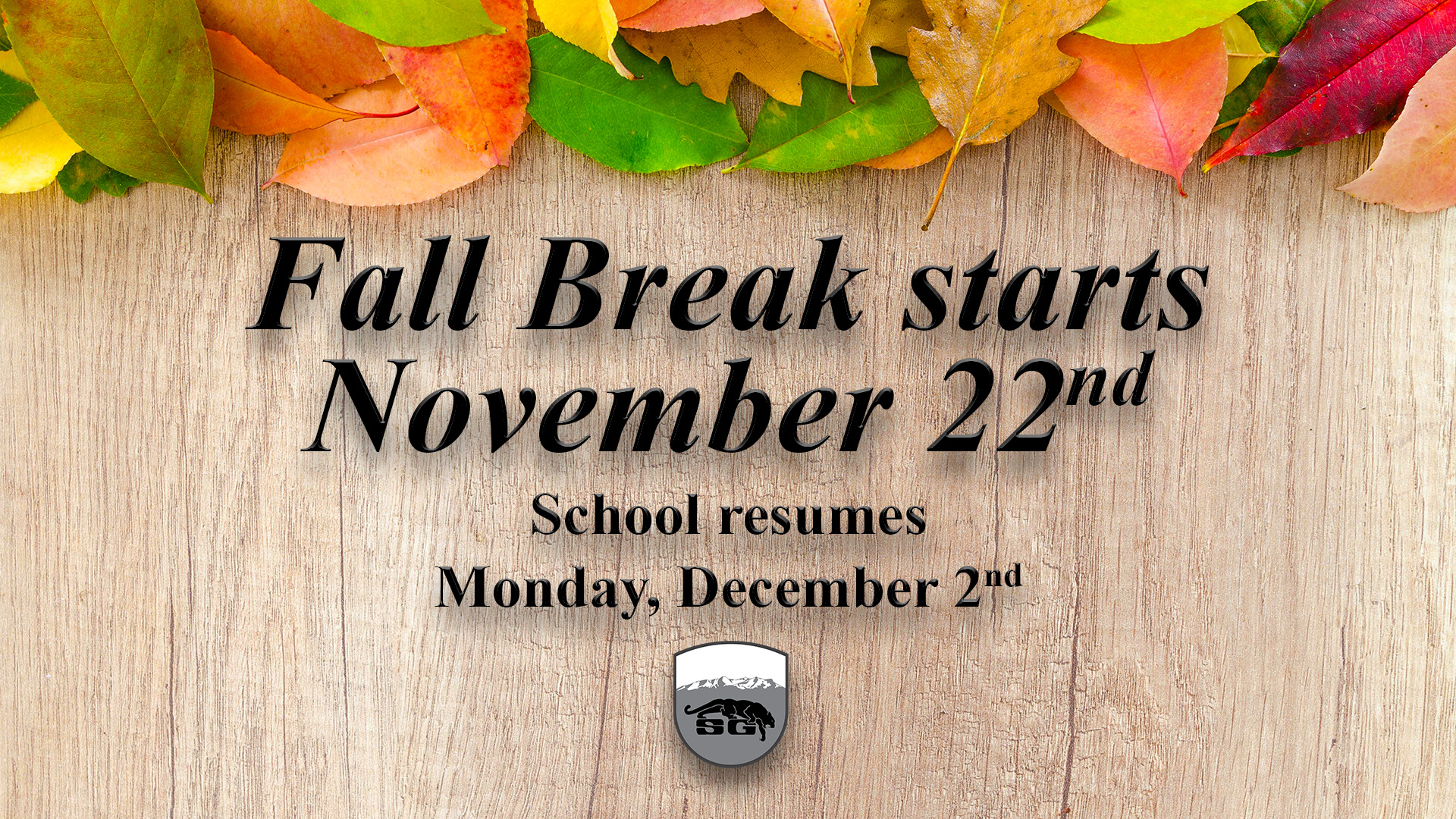 Fall Break Graphic