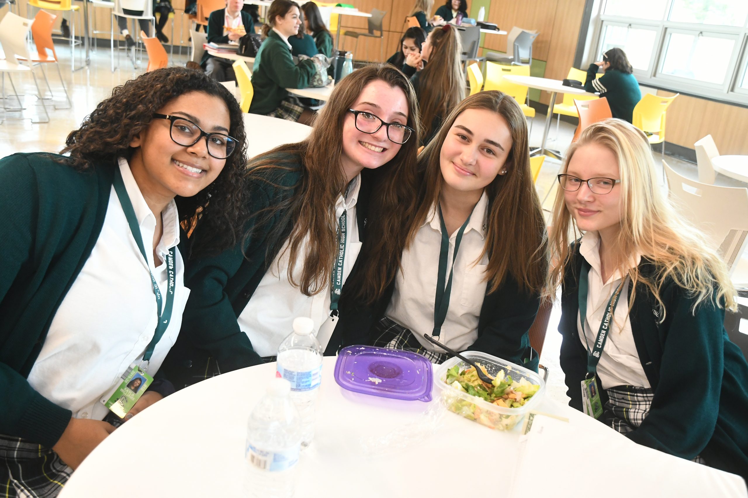 students together at cafeteria table