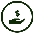 cartoon picture of a hand receiving money