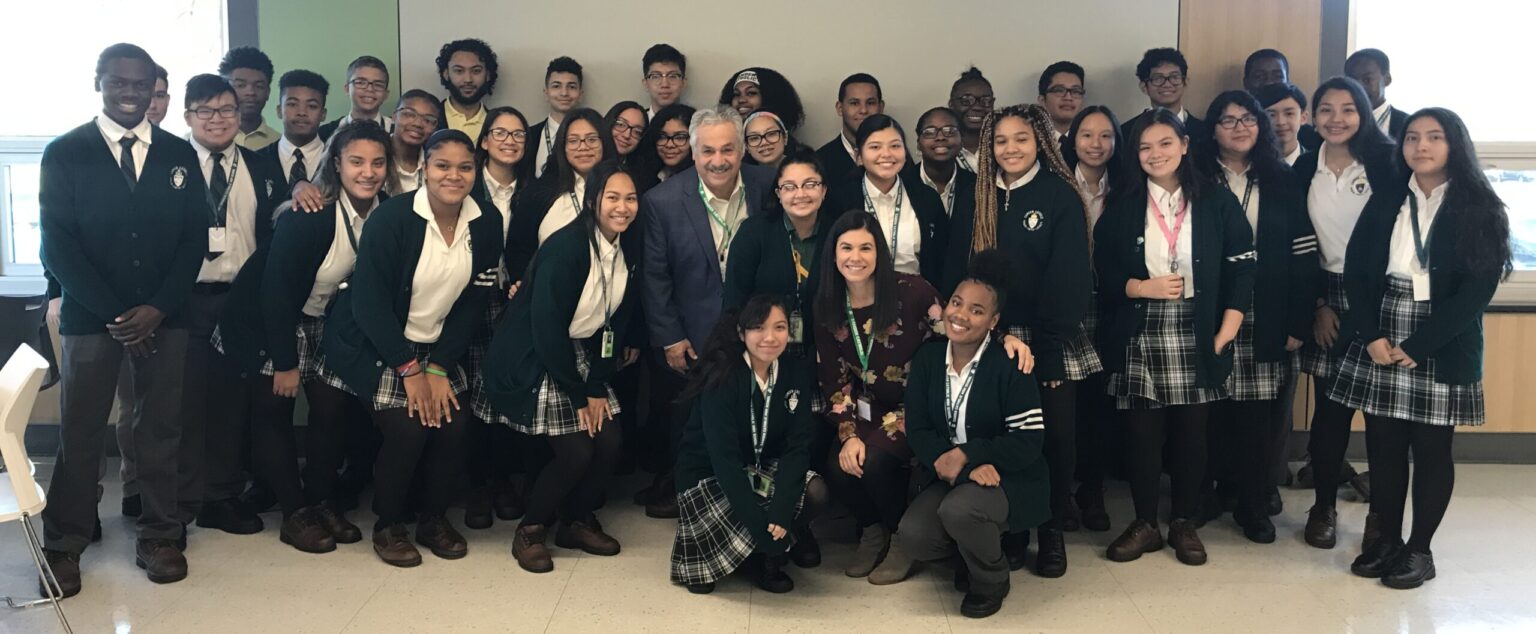 group picture of student and staff