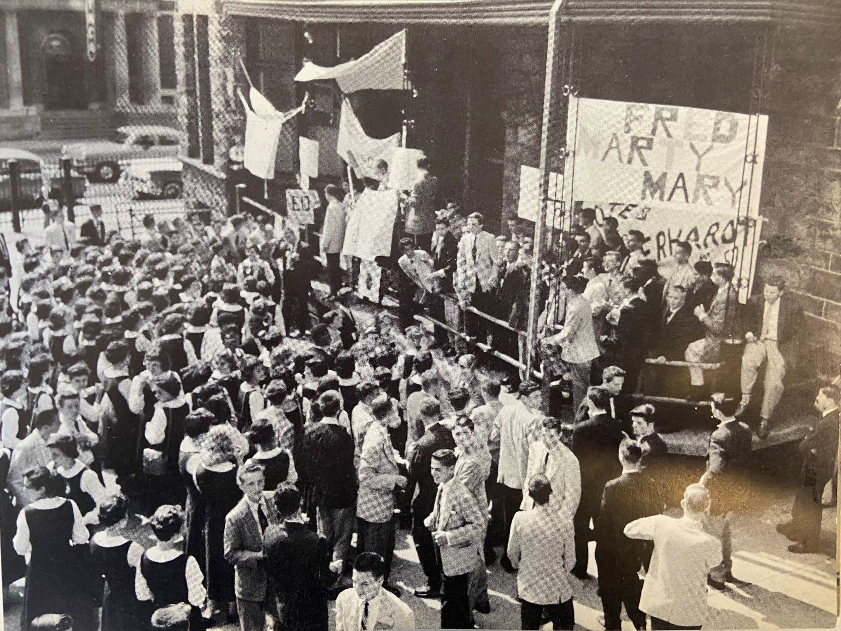 1950s pep rally