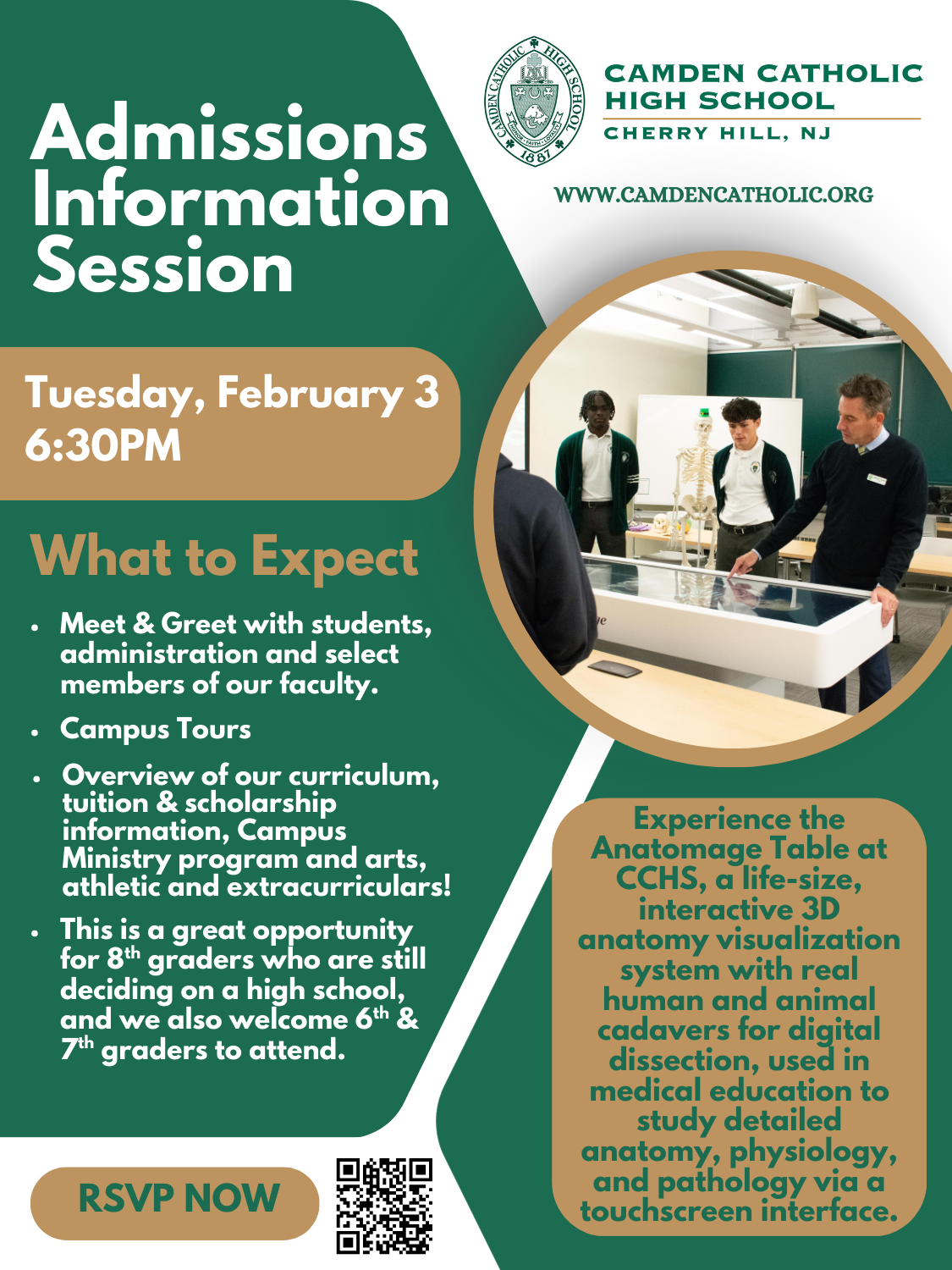 admissions information session camden catholic