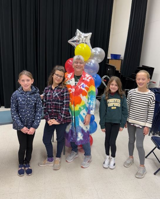 students with science fair