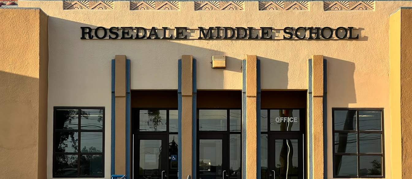 front entrance to Rosedale Middle School 