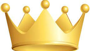 Gold crown on white background