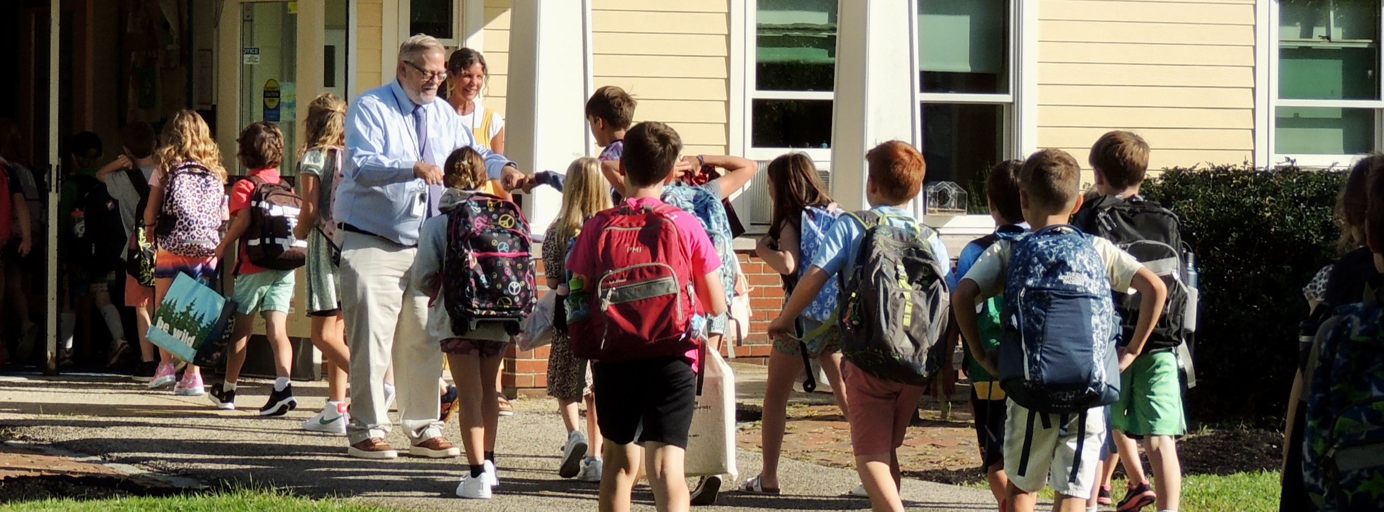 Coastal Ridge welcomes children on its first day of school. 