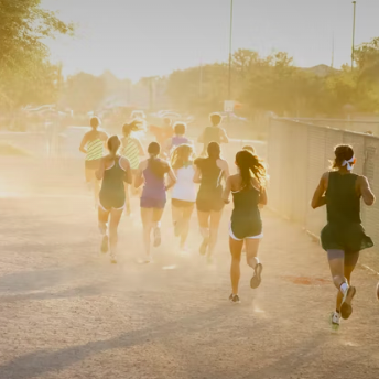 students running