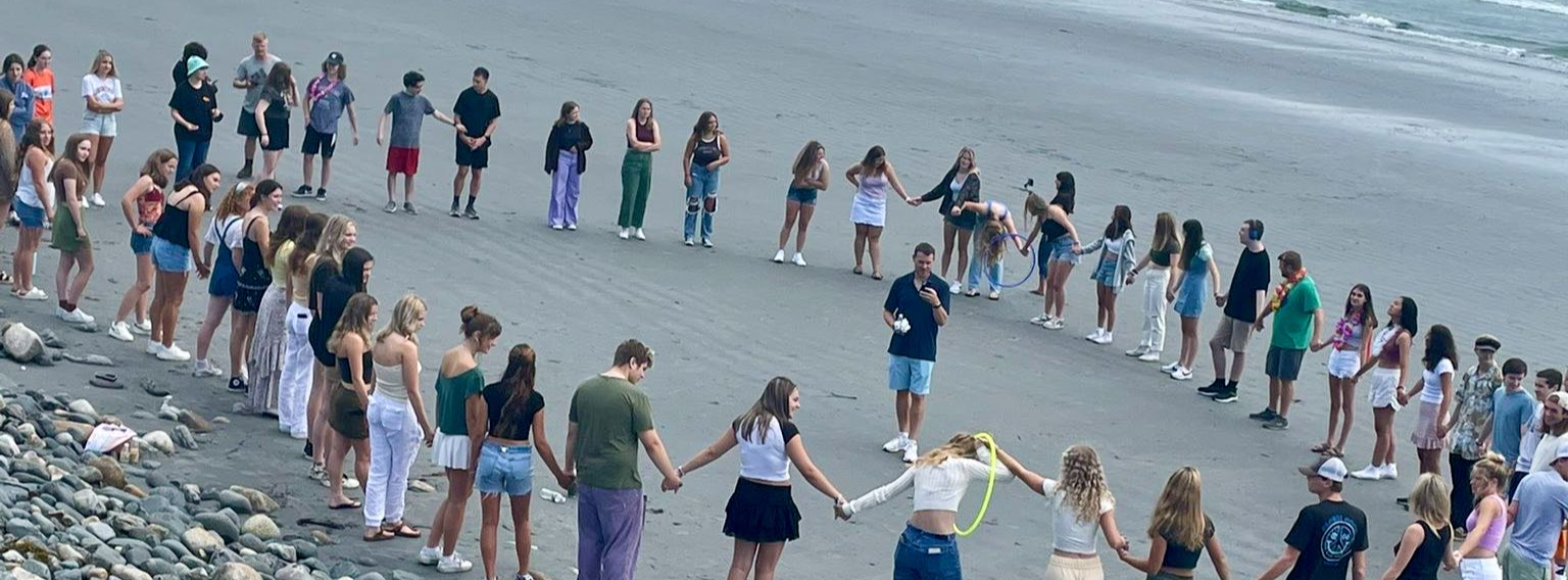 Class of 2023 seniors on the first day of their senior year.