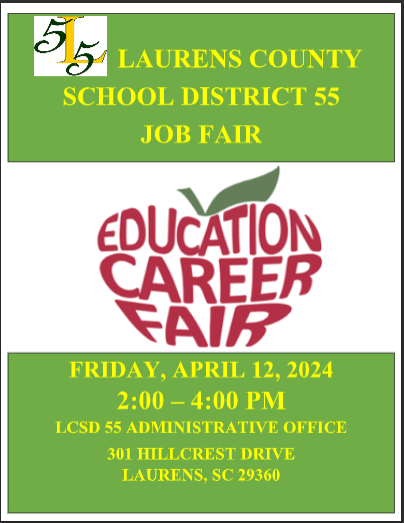 Career Fair April 12 from 2-4 pm
