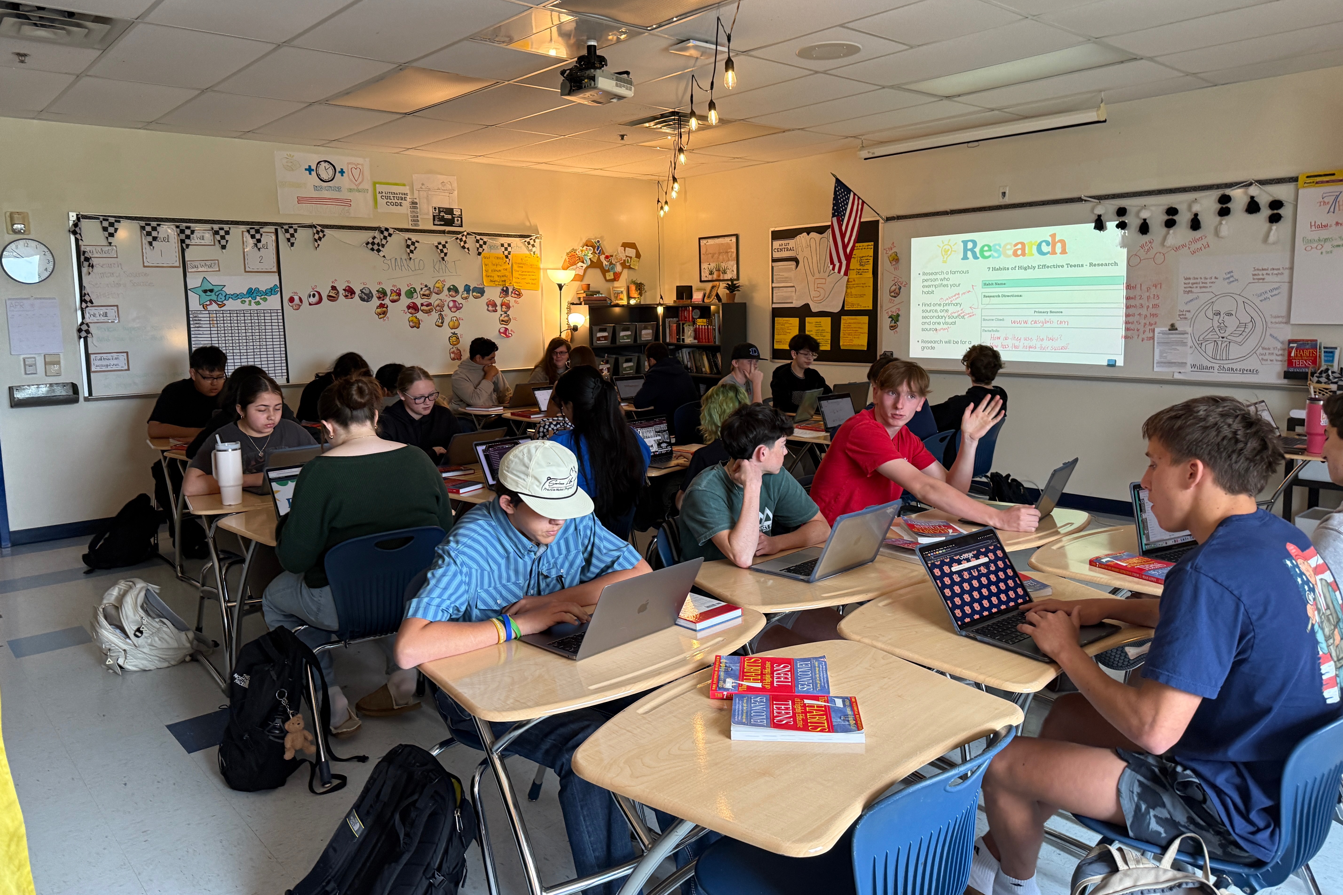 High school classroom