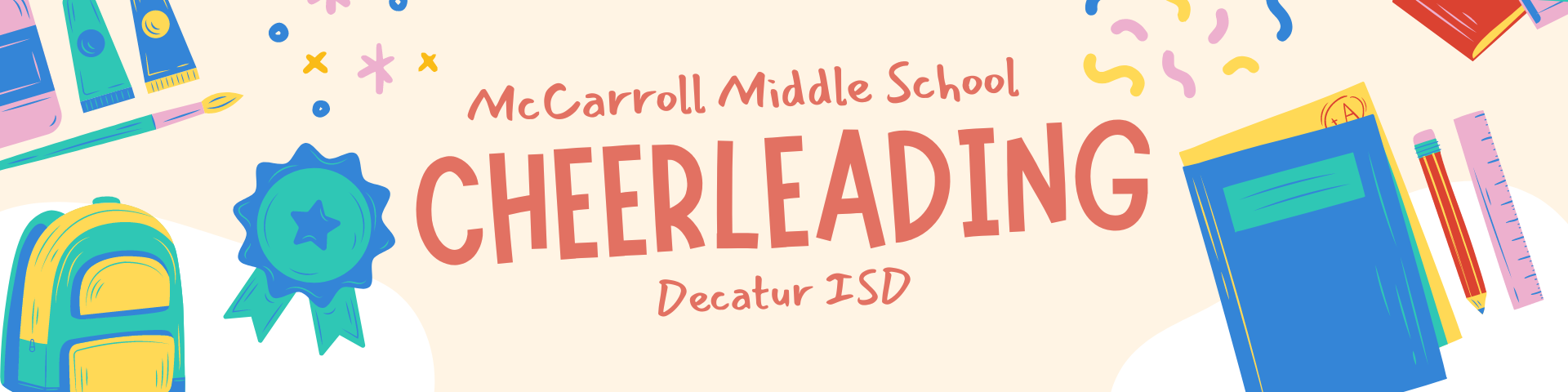McCarroll Middle School Cheerleading Decatur ISD banner