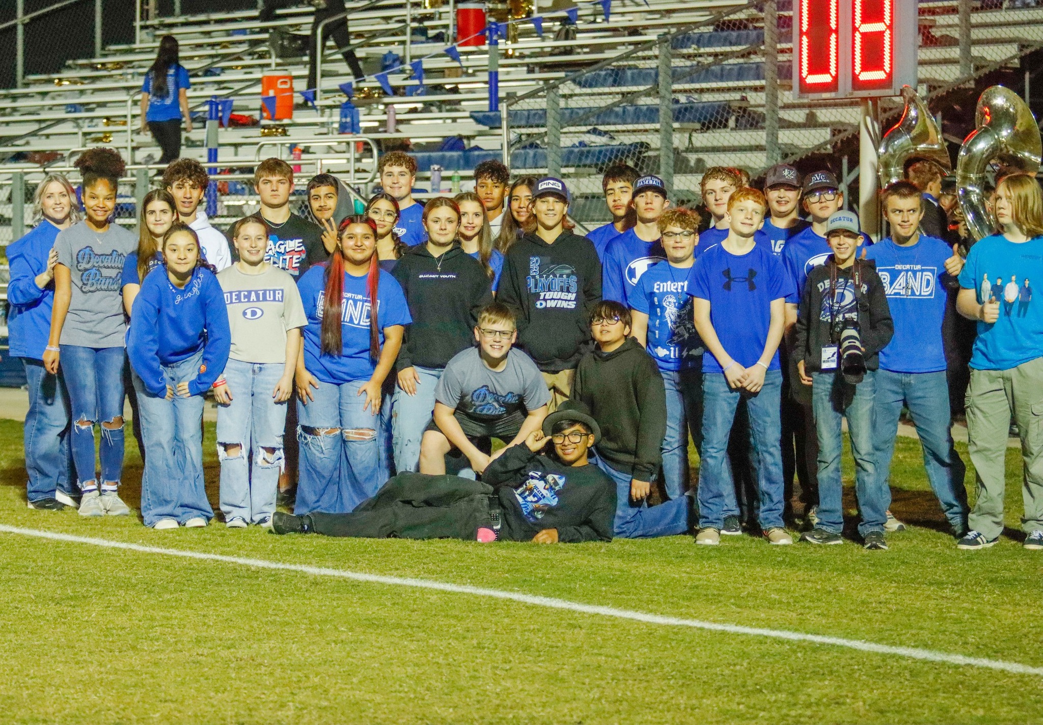 Middle school band night at a football game 