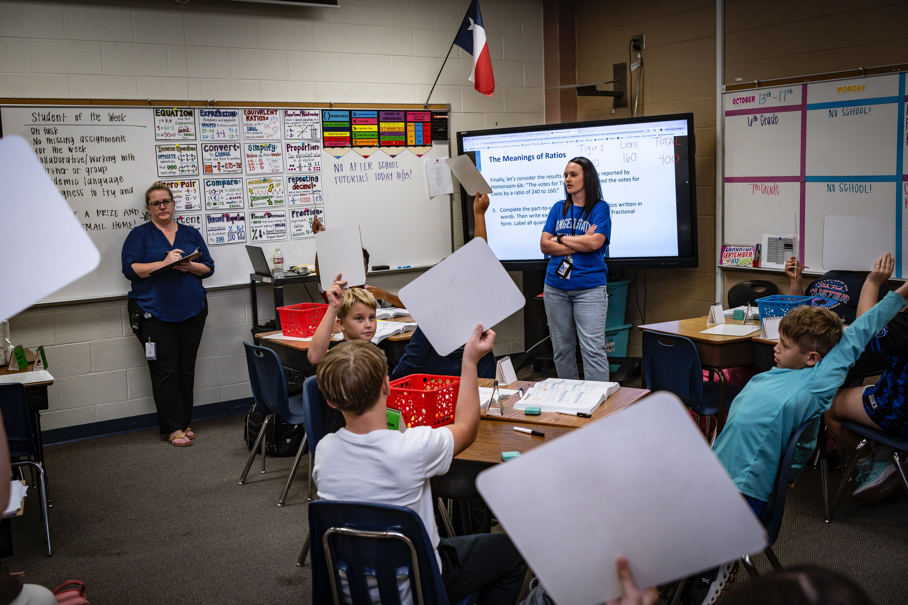 Middle school classroom