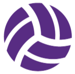 A purple volleyball icon