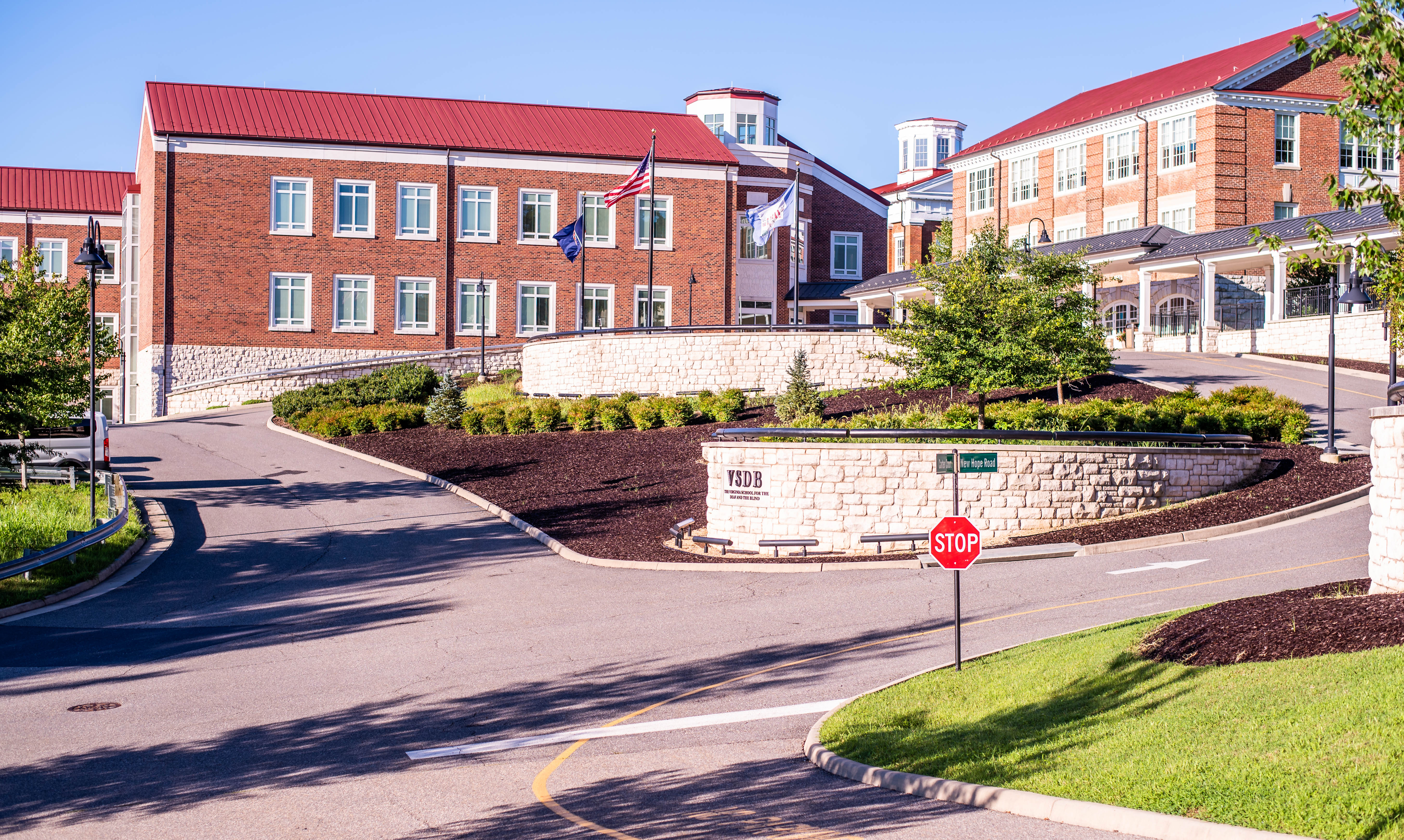 road leading to VSDB brick building