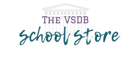 vsdb white columns with text in front that sayd the VSDB School store