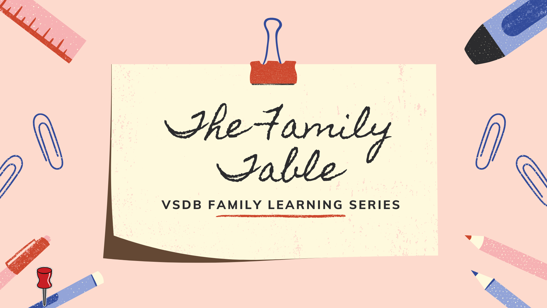 the family table presentation cover