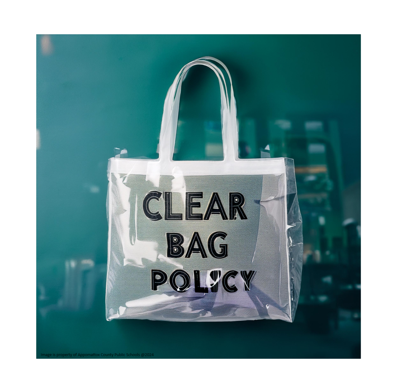 Photo example of a clear bag