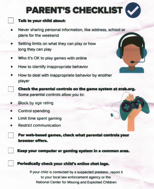 Parent's Checklist