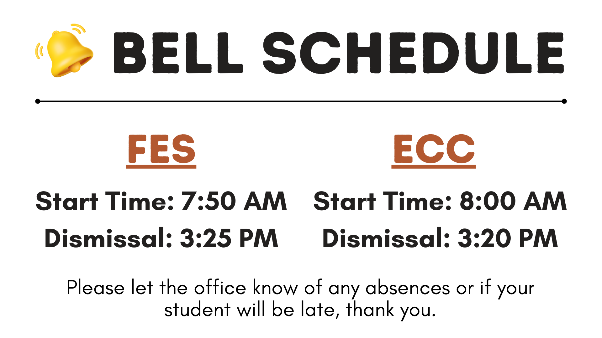 Bell Schedule