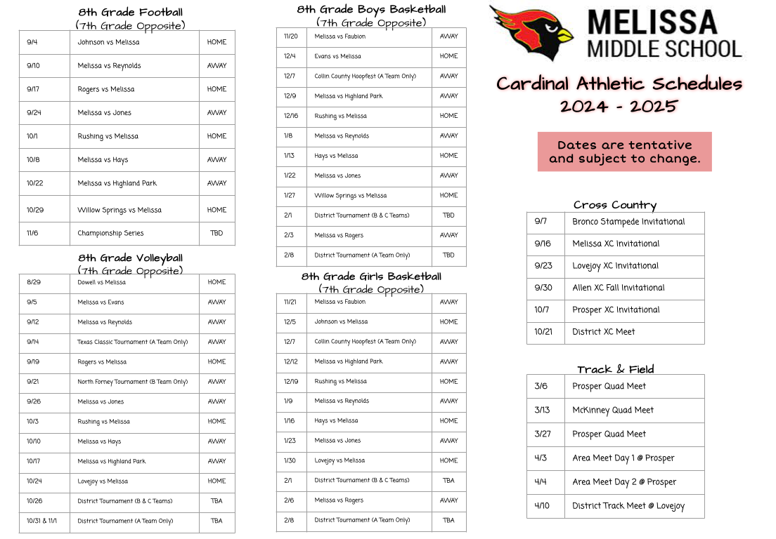 cardinal sports schedules