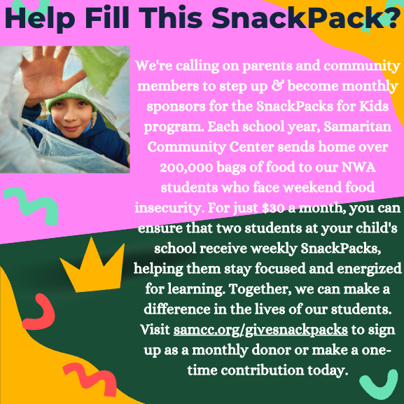 Help Fill the Snack Pack Graphic