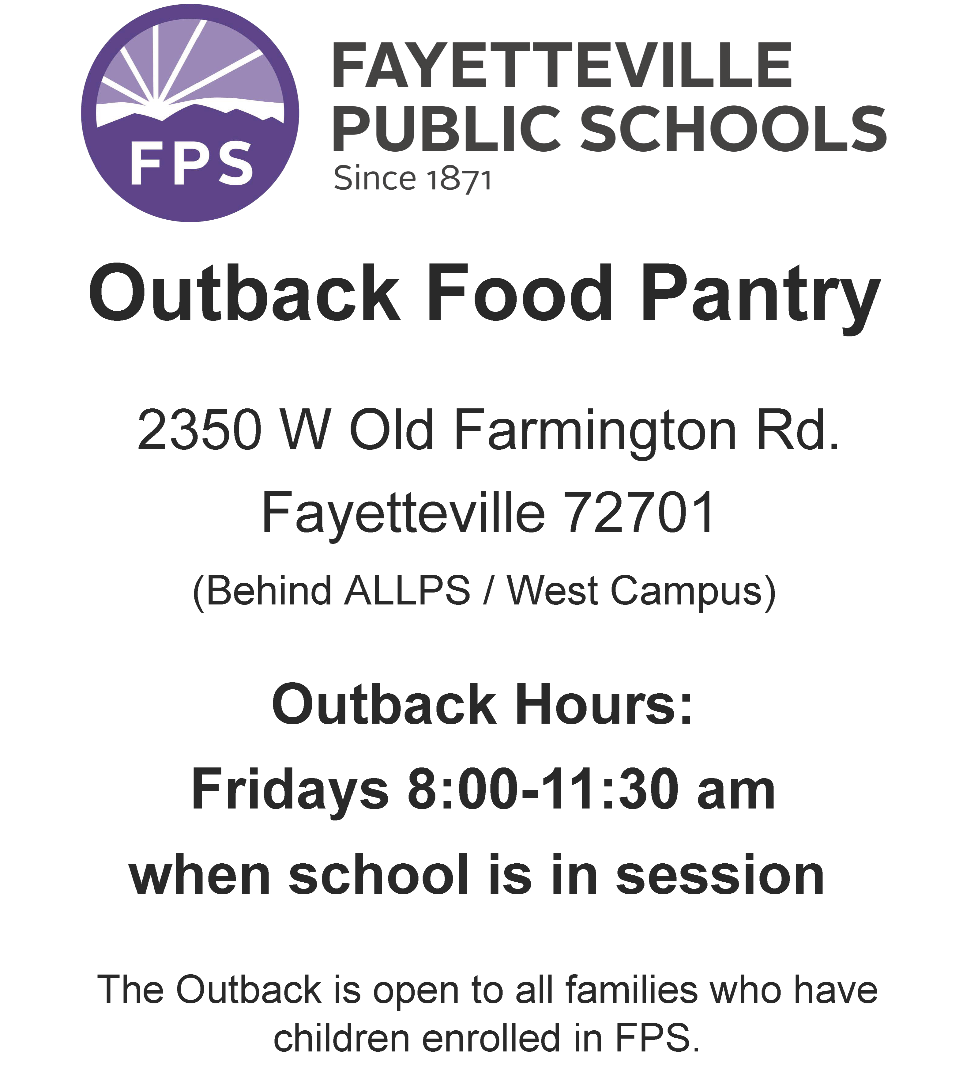 FPS Outback Food Pantry